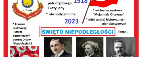 TYDZIEŃ DLA NIEPODLEGŁEJ - SZKOLNE OBCHODY ŚWIĘTA NIEPODLEGŁOŚCI